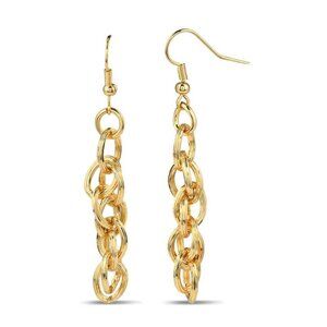 Stauer Hidden Treasure Gold Chain Earrings